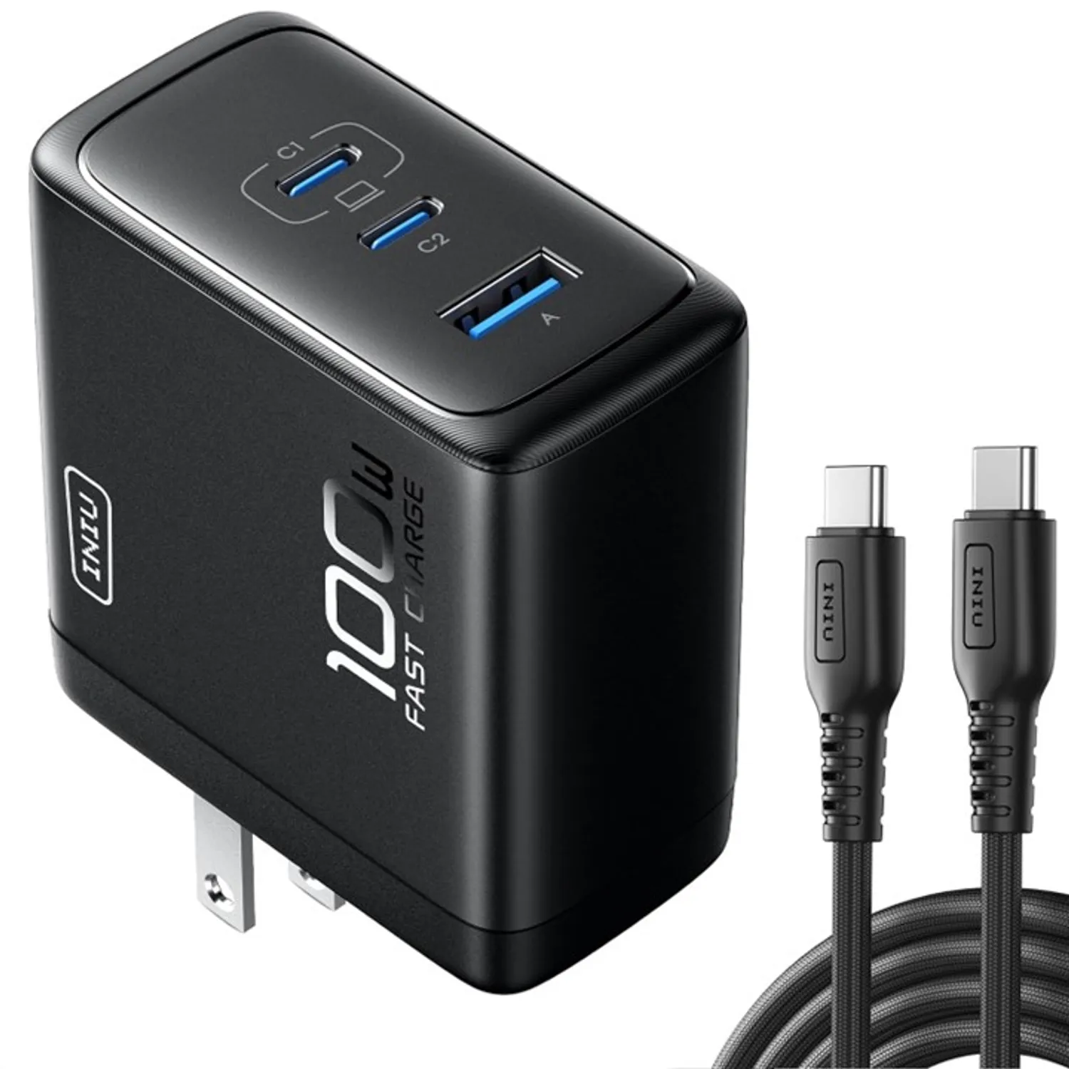 Cargador Rapido 100w Iniu Cable Usb C